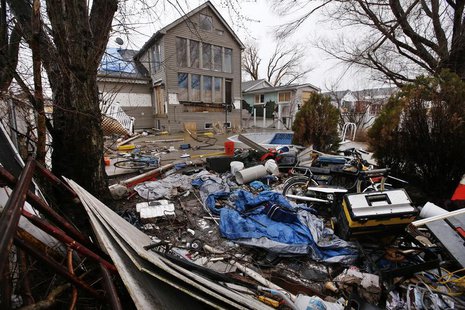 A home destroyed and abandoned after Hurricane Sandy is seen on Fox Beach Avenue in the Oakwood Beach section of Staten Island in New York C A home destroyed and abandoned after Hurricane Sandy is seen on Fox Beach Avenue in the Oakwood Beach section of Staten Island in New York C
