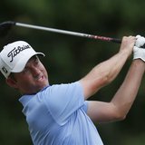 Webb Simpson of the U.S. tees off on the second hole during the third round of The Players Championship PGA golf tournament at TPC Sawgrass 