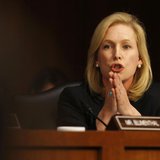 U.S. Sen. Kirsten Gillibrand, (D-NY) speaks about pending legislation regarding sexual assaults in the military at a Senate Armed Services C