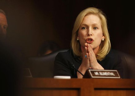 U.S. Sen. Kirsten Gillibrand, (D-NY) speaks about pending legislation regarding sexual assaults in the military at a Senate Armed Services C U.S. Sen. Kirsten Gillibrand, (D-NY) speaks about pending legislation regarding sexual assaults in the military at a Senate Armed Services C