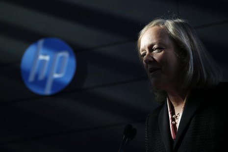 Meg Whitman, chief executive officer and president of Hewlett-Packard, speaks during the grand opening of the company's Executive Briefing C Meg Whitman, chief executive officer and president of Hewlett-Packard, speaks during the grand opening of the company's Executive Briefing C