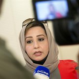 Then-lawyer Thikra al Rashidi, who is currently Kuwait's Social Affairs and Labour Minister, submits her registration as a candidate for Par