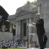 Iowa Governor Terry Branstad speaks to the crowd at the Vicksburg National Military Park in Vicksburg, Mississippi, May 25, 2013. REUTERS/Th