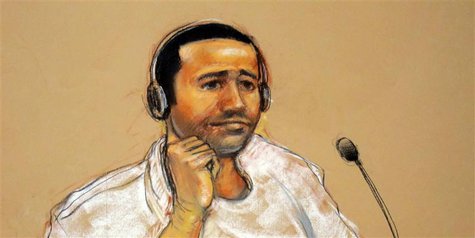 In this sketch approved by the military by court artist Janet Hamlin, and obtained by Reuters on November 9, 2011, Abd Al Rahim Hussayn Muha In this sketch approved by the military by court artist Janet Hamlin, and obtained by Reuters on November 9, 2011, Abd Al Rahim Hussayn Muha