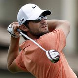 Kyle Stanley of the U.S. watches his tee shot on the 10th hole during the final round of the Memorial Tournament at Muirfield Village Golf C