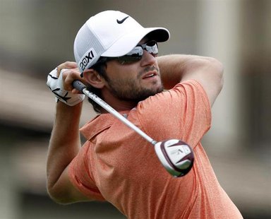 Kyle Stanley of the U.S. watches his tee shot on the 10th hole during the final round of the Memorial Tournament at Muirfield Village Golf C Kyle Stanley of the U.S. watches his tee shot on the 10th hole during the final round of the Memorial Tournament at Muirfield Village Golf C