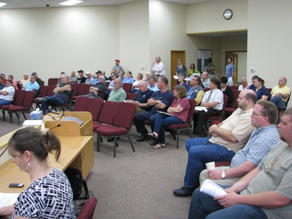 Large crowd at Weston-Rib Mountain joint meeting where new SAFER Fire District was approved 6/11/13. Large crowd at Weston-Rib Mountain joint meeting where new SAFER Fire District was approved 6/11/13.