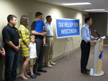 Gov. Scott Walker promotes budget and tax relief Gov. Scott Walker promotes budget and tax relief
