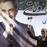 Iranian presidential candidate Ali Akbar Velayati delivers a speech to supporters in Tehran June 12, 2013. Picture taken June 12, 2013. REUT Iranian presidential candidate Ali Akbar Velayati delivers a speech to supporters in Tehran June 12, 2013. Picture taken June 12, 2013. REUT
