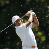 Rickie Fowler of the U.S. hits from the 15th fairway during a practice round for the 2013 U.S. Open golf championship at the Merion Golf Clu Rickie Fowler of the U.S. hits from the 15th fairway during a practice round for the 2013 U.S. Open golf championship at the Merion Golf Clu