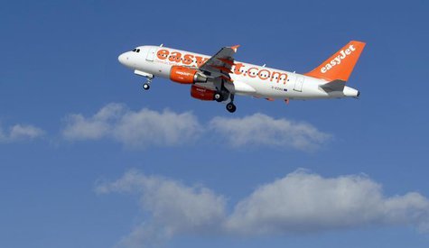 EasyJet Airbus aircraft takes of from Ljubljana's airport Brnik February 16, 2012. February 16, 2012. REUTERS/Srdjan Zivulovic EasyJet Airbus aircraft takes of from Ljubljana's airport Brnik February 16, 2012. February 16, 2012. REUTERS/Srdjan Zivulovic
