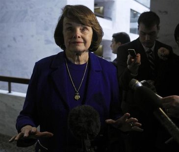 Senator Dianne Feinstein (D-CA), the chair of the United States Senate Select Committee on Intelligence, speaks to the media regarding confi Senator Dianne Feinstein (D-CA), the chair of the United States Senate Select Committee on Intelligence, speaks to the media regarding confi