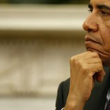 U.S. President Barack Obama listens to Peruvian President Ollanta Humala in the Oval Office of the White House in Washington, June 11, 2013.
