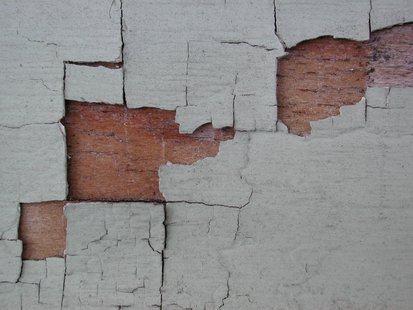 Paint chipping away on wall (courtesy of Flickr). Paint chipping away on wall (courtesy of Flickr).