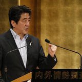 Japan's Prime Minister Shinzo Abe gestures as he delivers a speech at a seminar in Tokyo June 5, 2013. REUTERS/Toru Hanai Japan's Prime Minister Shinzo Abe gestures as he delivers a speech at a seminar in Tokyo June 5, 2013. REUTERS/Toru Hanai
