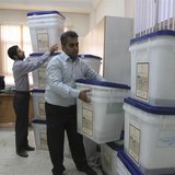 Officials prepare ballot boxes for Friday's presidential and city council elections in the northern Iranian city of Amol June 13, 2013. REUT Officials prepare ballot boxes for Friday's presidential and city council elections in the northern Iranian city of Amol June 13, 2013. REUT