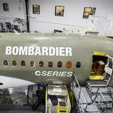 A Bombardier Cseries jet under construction is seen in this handout photo taken in Mirabel, Quebec in this June, 2013 handout provided by Bo