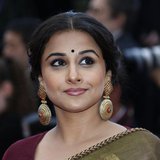 Jury Member actress Vidya Balan poses on the red carpet as she arrives for the screening of the film "Inside Llewyn Davis" in competition du