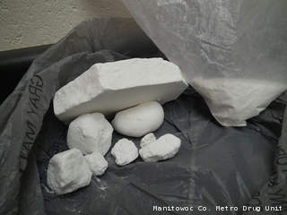 Cocaine taken as part of a months-long investigation in Manitowoc and Sheboygan counties December 2012-June 2013. (photo courtesy of the Manitowoc Co. Metro Drug Unit). Cocaine taken as part of a months-long investigation in Manitowoc and Sheboygan counties December 2012-June 2013. (photo courtesy of the Manitowoc Co. Metro Drug Unit).