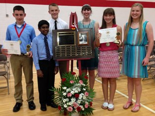 5 years of Axner Olson Citizenship Award winners(l-r): Eric Bach, 2013; Kumaran Arivoli, 2012; Ben Hicks, 2010; Abby Donbrock, 2009; Emma Grife, 2013; Shelby Bowers, 2011 5 years of Axner Olson Citizenship Award winners(l-r): Eric Bach, 2013; Kumaran Arivoli, 2012; Ben Hicks, 2010; Abby Donbrock, 2009; Emma Grife, 2013; Shelby Bowers, 2011