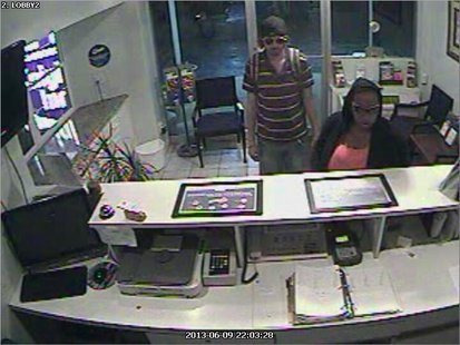 The suspects are seen in surveillance footage. The suspects are seen in surveillance footage.