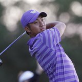 Amateur Cheng-Tsung Pan of Taiwan tees off on the ninth hole during the second round of the 2013 U.S. Open golf championship at the Merion G Amateur Cheng-Tsung Pan of Taiwan tees off on the ninth hole during the second round of the 2013 U.S. Open golf championship at the Merion G