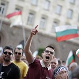 Protesters shout anti-government slogans during a demonstration in central in Sofia June 15, 2013. REUTERS/Stoyan Nenov