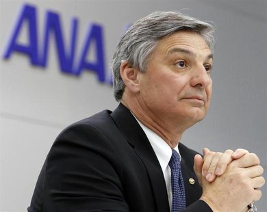 Boeing Commercial Airplanes' Chief Executive Ray Conner speaks during a news conference after conducting an All Nippon Airways' (ANA) Boeing Boeing Commercial Airplanes' Chief Executive Ray Conner speaks during a news conference after conducting an All Nippon Airways' (ANA) Boeing