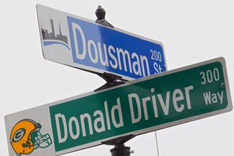 The new corner of Dousman and Donald Driver Way The new corner of Dousman and Donald Driver Way