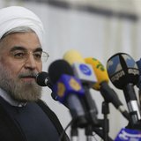 Iranian President-elect Hassan Rohani speaks to the media following a visit to the Khomeini mausoleum in Tehran June 16, 2013. Reuters/Fars Iranian President-elect Hassan Rohani speaks to the media following a visit to the Khomeini mausoleum in Tehran June 16, 2013. Reuters/Fars