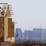 Carpenters work on new homes at a residential construction site in the west side of Las Vegas Valley in Las Vegas, Nevada April 5, 2013. REU