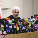 Iranian President-elect Hassan Rohani speaks with the media during a news conference in Tehran June 17, 2013. REUTERS/Fars News/Majid Hagdos Iranian President-elect Hassan Rohani speaks with the media during a news conference in Tehran June 17, 2013. REUTERS/Fars News/Majid Hagdos