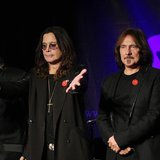 Original members of the rock band Black Sabbath (L-R), Bill Ward, Ozzy Osborne, Geezer Butler and Tony Lommi, announce the reunion of the ro