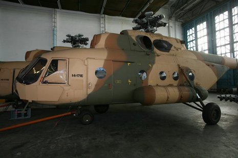 One of the Russian-made Mi-17 helicopters purchased by Alabama-based Defense Technology Inc (DTI) is seen in Ulan Ude, Russia in this pictur One of the Russian-made Mi-17 helicopters purchased by Alabama-based Defense Technology Inc (DTI) is seen in Ulan Ude, Russia in this pictur