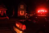 Sheboygan police on the scene of the fall. (Photo by Mitchell TenPas)