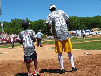 Donald Driver and his son on Father's Day 2013 in Appleton at his charity softball game (WTAQ News Photo). Donald Driver and his son on Father's Day 2013 in Appleton at his charity softball game (WTAQ News Photo).