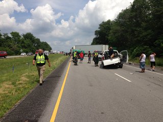 I-70 Accident 2 picture 2 supplied by the Vigo County Sheriffs Department