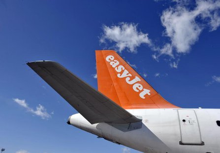 An EasyJet Airbus aircraft is seen at Ljubljana's airport Brnik February 16, 2012. REUTERS/Srdjan Zivulovic An EasyJet Airbus aircraft is seen at Ljubljana's airport Brnik February 16, 2012. REUTERS/Srdjan Zivulovic