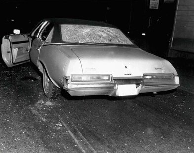 A vehicle with bullet holes and broken glass which was shown to jurors hearing the racketeering and murder trial of accused Boston mob boss A vehicle with bullet holes and broken glass which was shown to jurors hearing the racketeering and murder trial of accused Boston mob boss