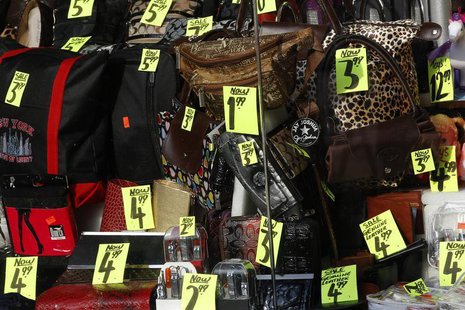 Prices are seen on goods in a shop window in New York City, November 14, 2011. REUTERS/Mike Segar Prices are seen on goods in a shop window in New York City, November 14, 2011. REUTERS/Mike Segar