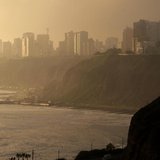 A view shows Lima's district of Barranco during sunset, April 18, 2012. REUTERS/Mariana Bazo