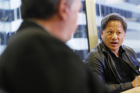 Jen-Hsun Huang, co-founder,and chief executive of Nvidia, speaks during the Reuters Global Technology Summit in San Francisco, June 18, 2013 Jen-Hsun Huang, co-founder,and chief executive of Nvidia, speaks during the Reuters Global Technology Summit in San Francisco, June 18, 2013