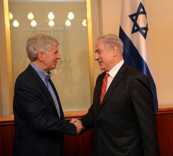 Gov Rick Snyder with Israeli Prime Minister Netanyahu Gov Rick Snyder with Israeli Prime Minister Netanyahu