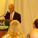Todd Berry of the Wisconsin Taxpayers Alliance addresses business leaders in Marshfield Tuesday