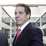 New York Governor Andrew Cuomo arrives for a meeting with Appropriations Committee Chairman and Vice-Chairman Senator Daniel Inouye and Sena