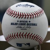A baseball ready for export is pictured at the Rawlings factory in Turrialba, Costa Rica March 3, 2010. REUTERS/Juan Carlos Ulate