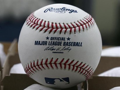 A baseball ready for export is pictured at the Rawlings factory in Turrialba, Costa Rica March 3, 2010. REUTERS/Juan Carlos Ulate A baseball ready for export is pictured at the Rawlings factory in Turrialba, Costa Rica March 3, 2010. REUTERS/Juan Carlos Ulate