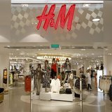 The company logo is placed at the flagship store of H&M, Hennes & Mauritz, HMb.ST, the world's second-biggest fashion retailer in Sweden's c