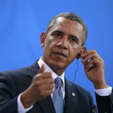 U.S. President Barack Obama addresses a news conference after a bilateral meeting with German Chancellor Angela Merkel at the Chancellery in U.S. President Barack Obama addresses a news conference after a bilateral meeting with German Chancellor Angela Merkel at the Chancellery in