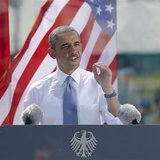 U.S. President Barack Obama speaks from behind a bulletproof glass at the Brandenburg Gate in Berlin, June 19, 2013. REUTERS/Fabrizio Bensch U.S. President Barack Obama speaks from behind a bulletproof glass at the Brandenburg Gate in Berlin, June 19, 2013. REUTERS/Fabrizio Bensch